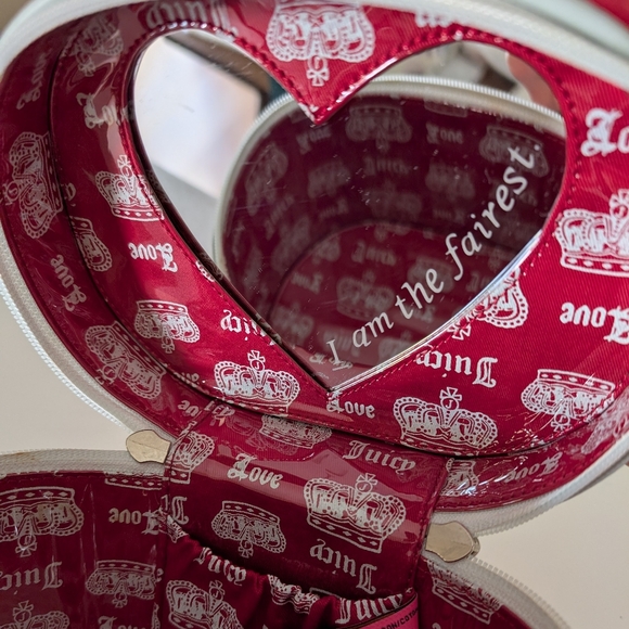 Vintage Y2K Juicy Couture Red Velour Train Case - Picture 10 of 12